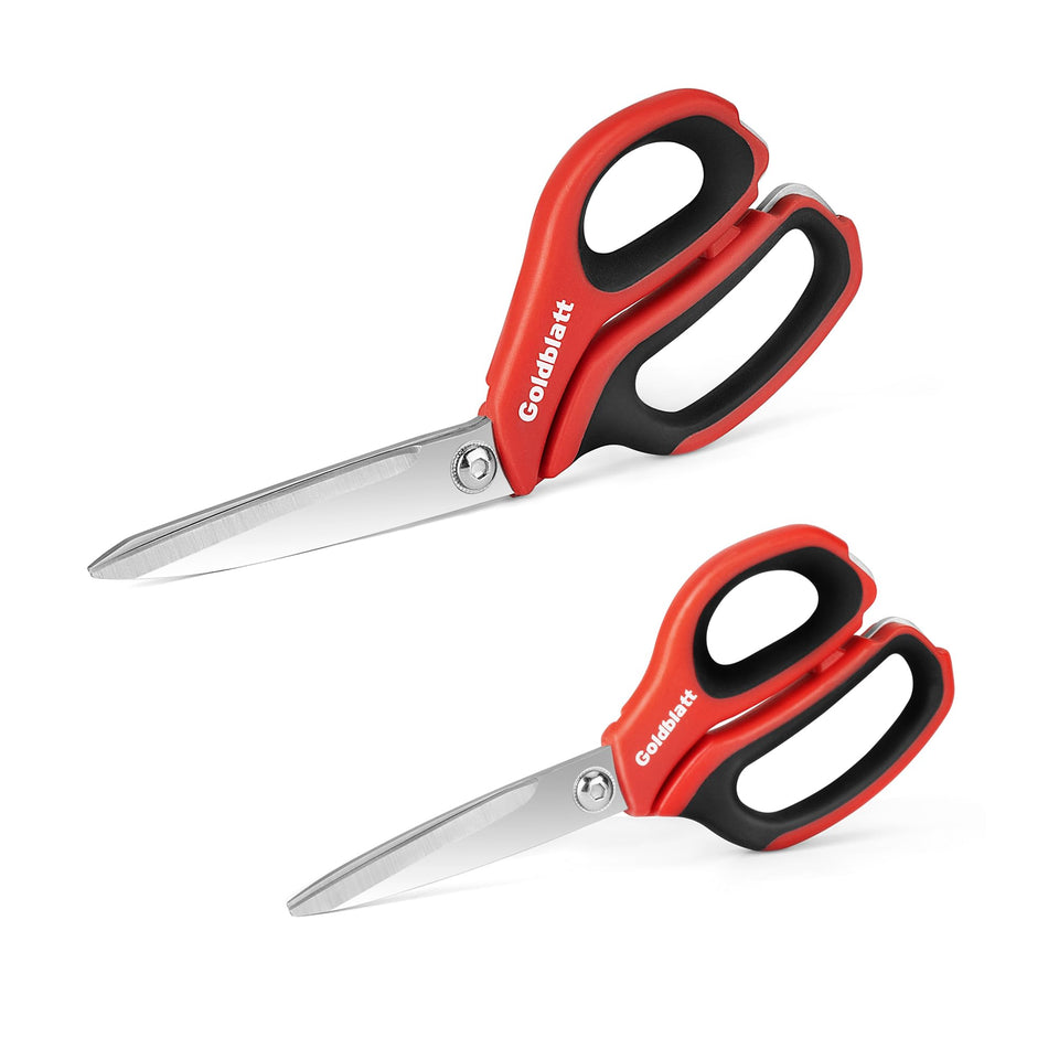 Goldblatt 2PCS heavy duty scissors angled blade for smooth cutting through cardboard and fabric