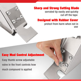 Goldblatt blue steel knife soft handle ensures comfortable grip.