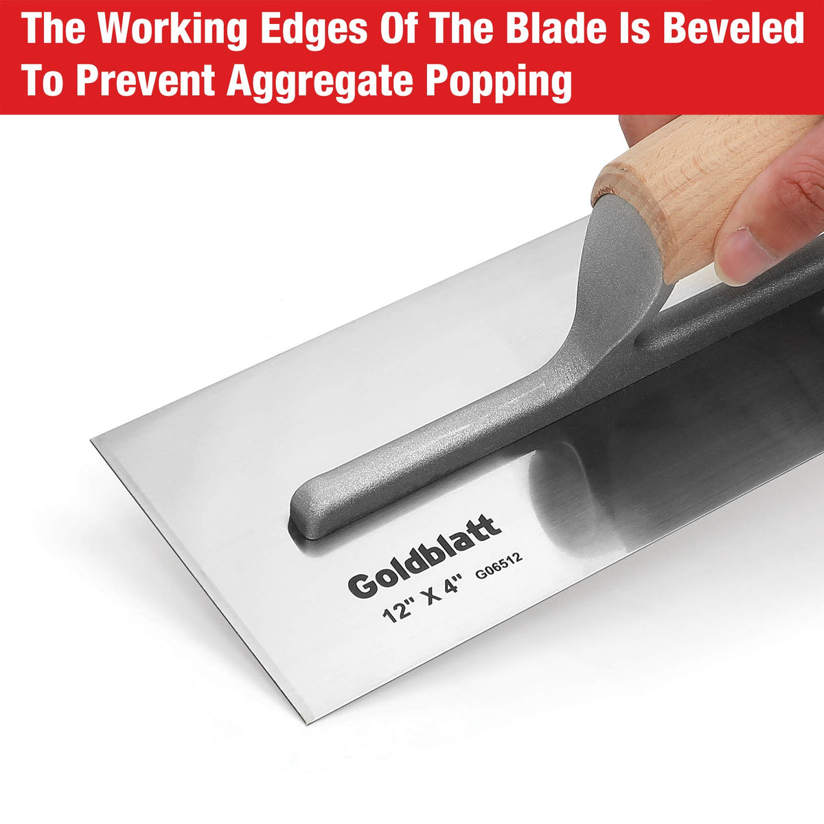 Goldblatt carbon steel finish trowel with anti-rust coating