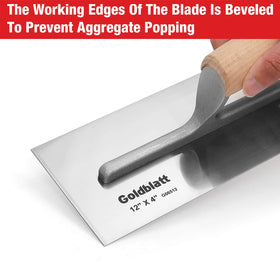 Goldblatt carbon steel finish trowel with anti-rust coating