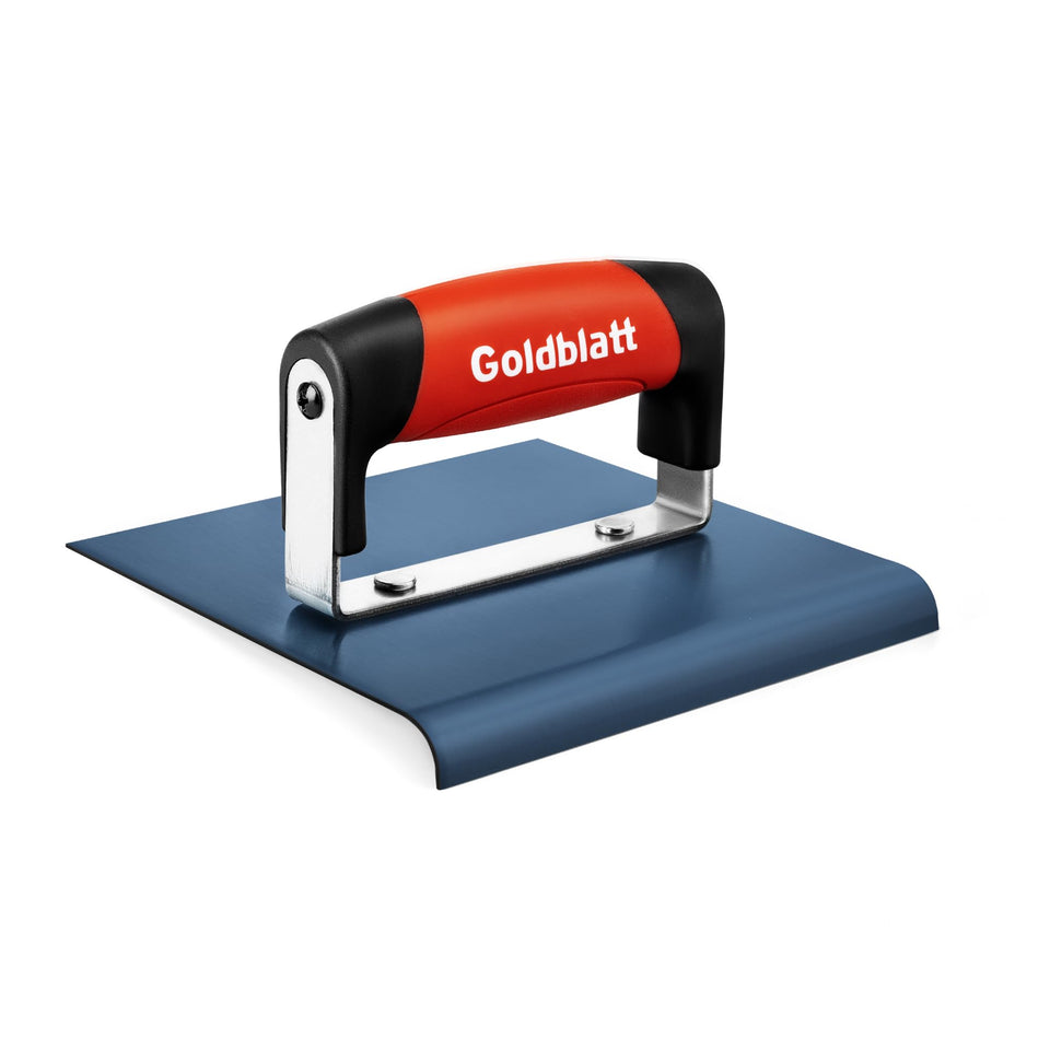 Goldblatt concrete edger 6x6 blue steel for clean, precise slab edges