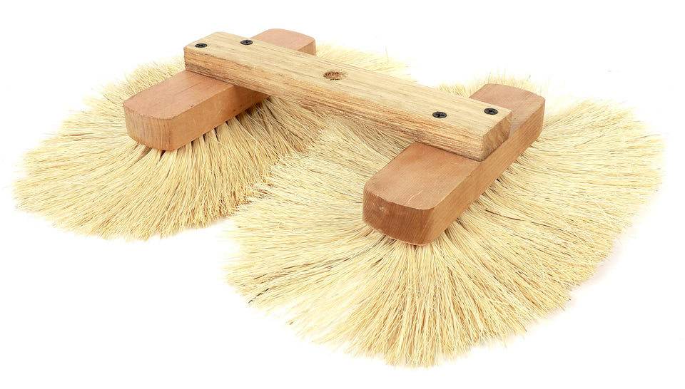 Goldblatt Double-Crows Foot Texture Brush for drywall finishes with durable Tampico bristles