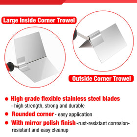 Goldblatt drywall corner tool with ergonomic handle for comfortable all-day use.