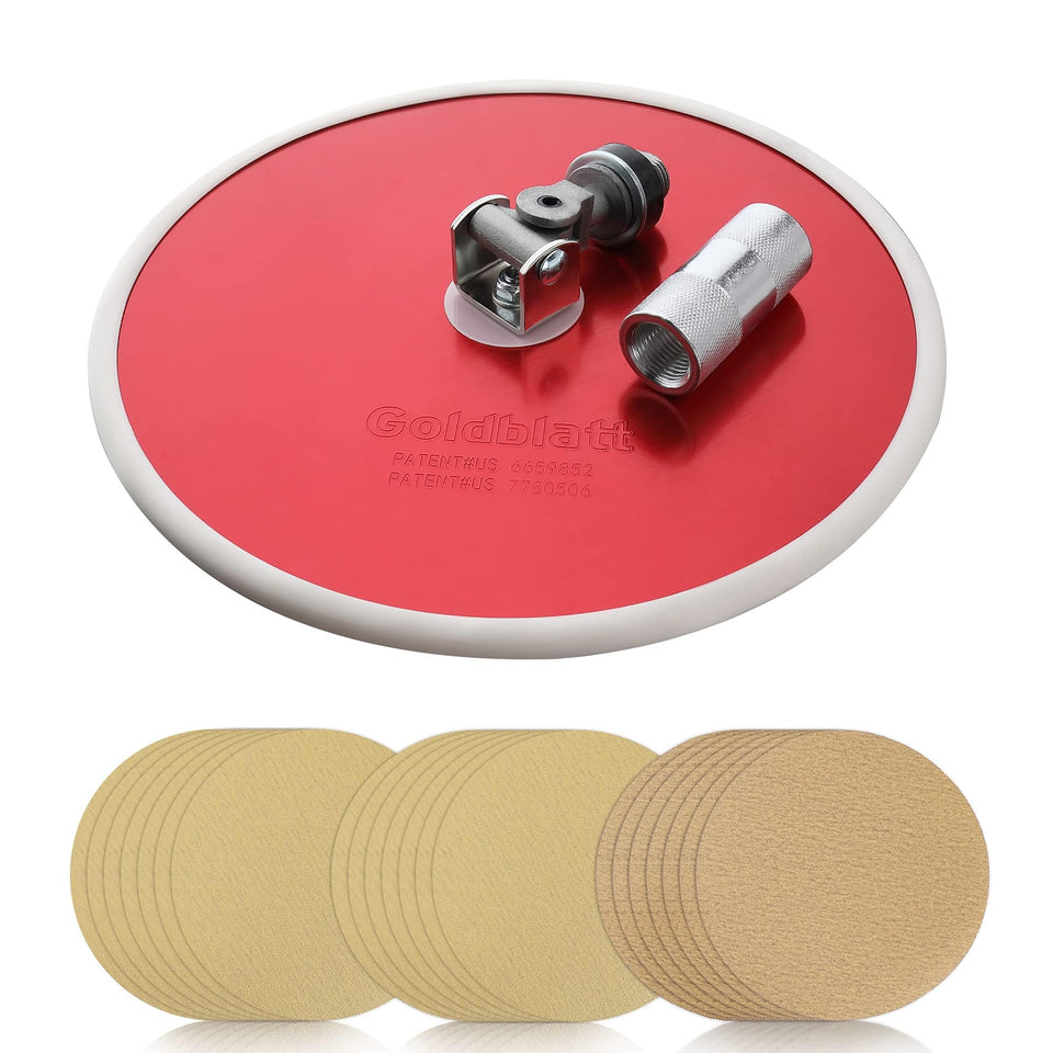 Goldblatt drywall sander front view shows compact design for smooth walls