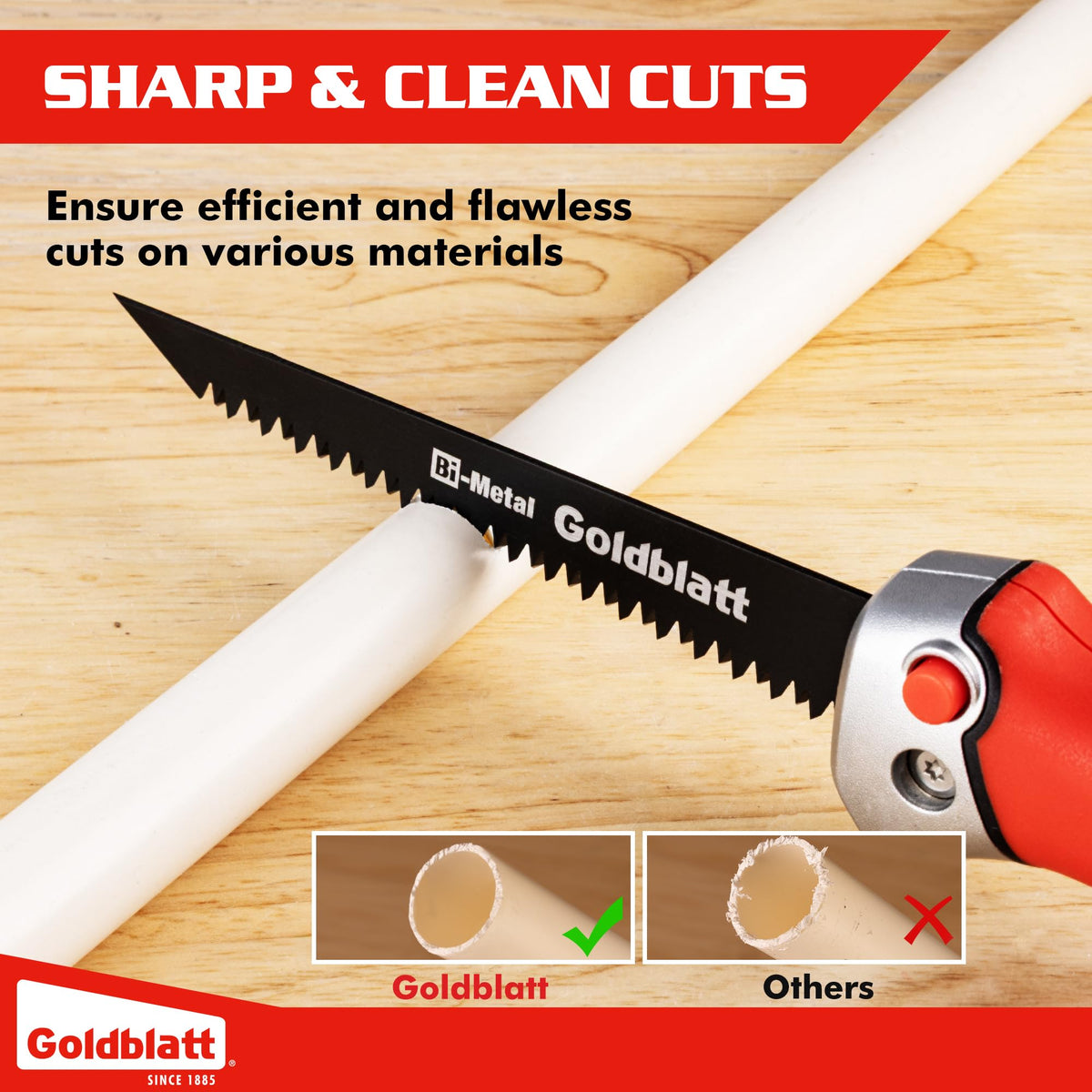 Goldblatt drywall saw folding compact design for easy transport.