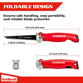 Goldblatt drywall saw suitable for plywood and plastic panels.