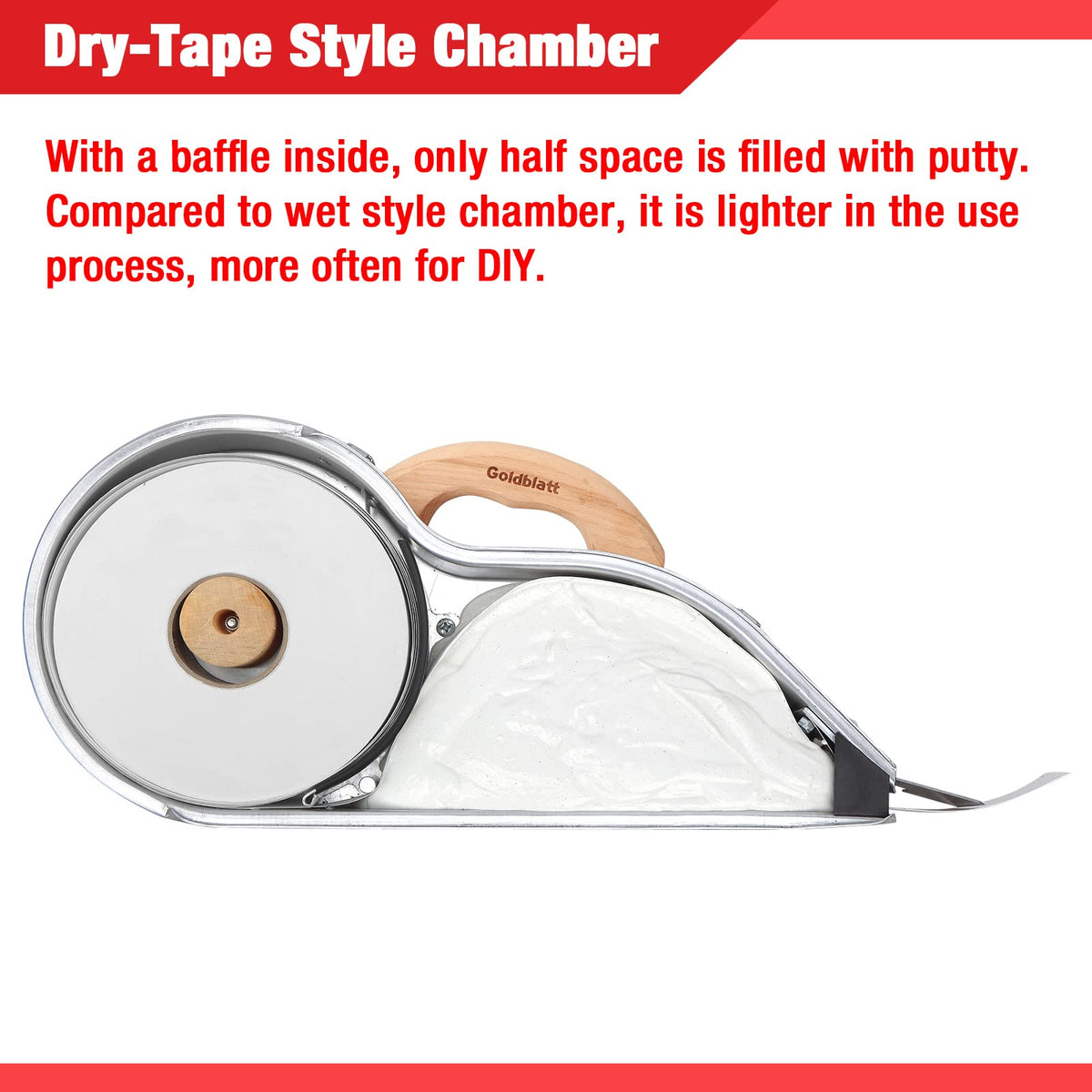 Goldblatt drywall tool comfort grip highlights ergonomic handling.