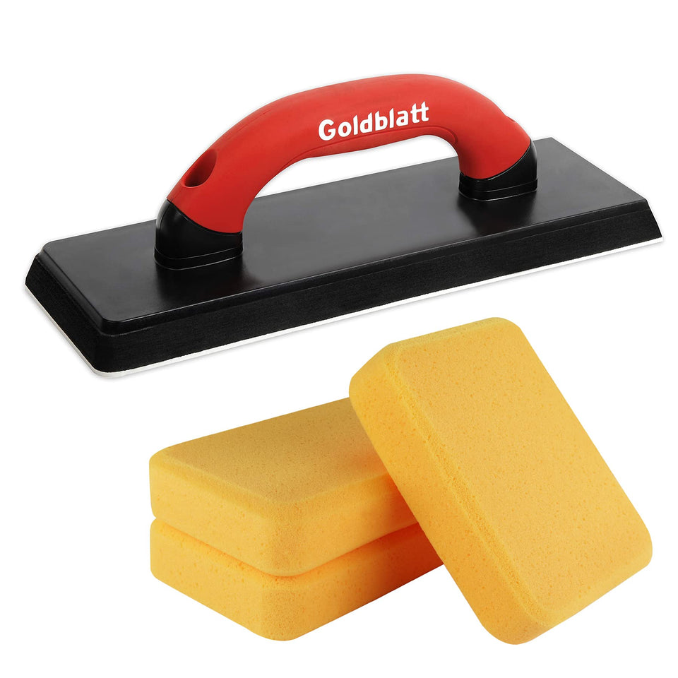 Goldblatt grout float with beveled front edges for tight tile joints