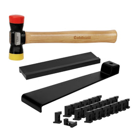 Goldblatt laminate mallet provides non-marring taps for precise flooring install.