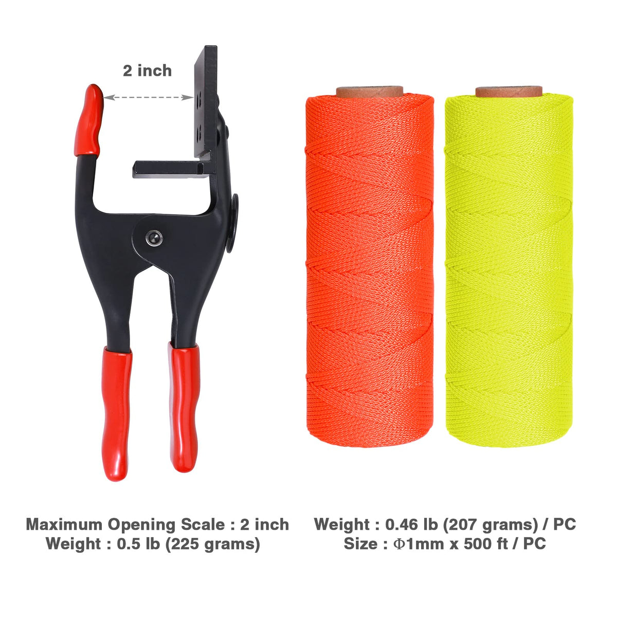 Goldblatt nylon mason line features eight-strand construction and elasticity.