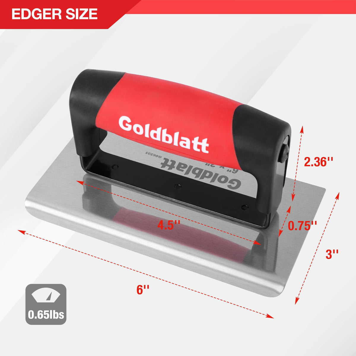 Goldblatt groover with reinforced joint enables stable, clean cuts.
