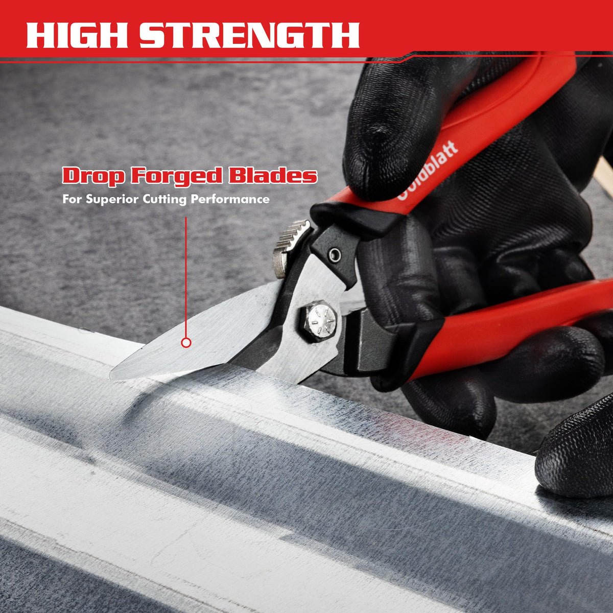 Goldblatt Ergonomic TPR handle provides comfortable grip for extended use.