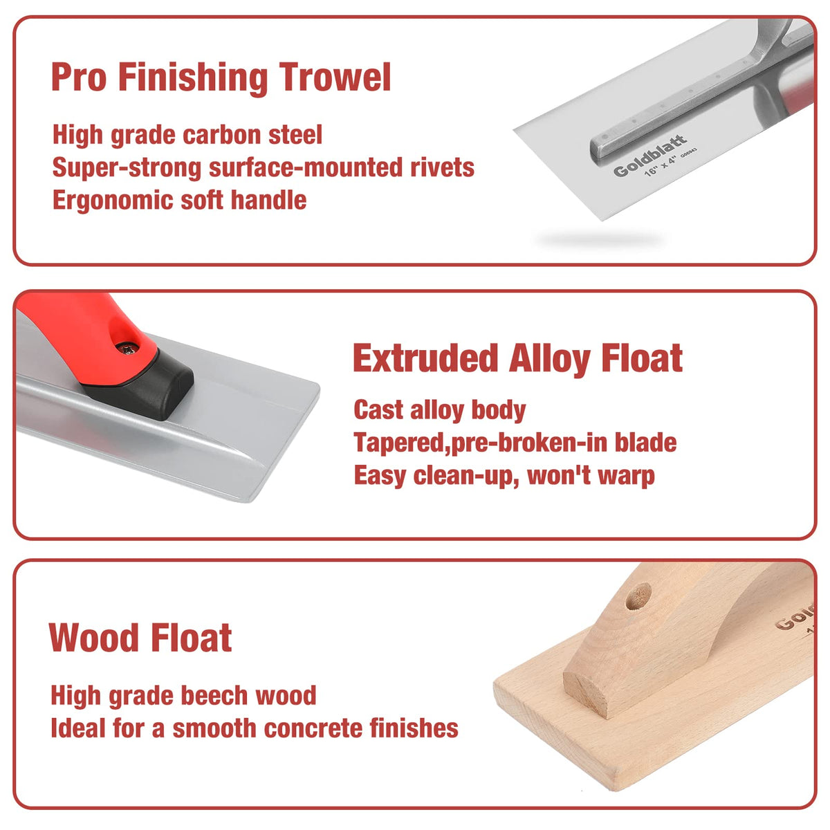 Goldblatt stainless steel groover for defined control joints on concrete.