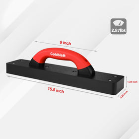 Goldblatt tapping block is compatible with vinyl plank, hardwood, LVP, LVT, engineered wood.