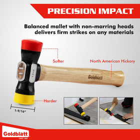 Goldblatt universal tapping block evenly distributes force to protect joints.
