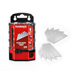 Goldblatt utility blades with dispenser in compact design for quick blade access