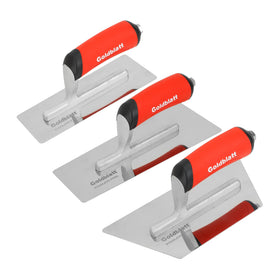 Goldblatt Venetian plaster trowel set delivering smooth finishes on plaster and drywall.