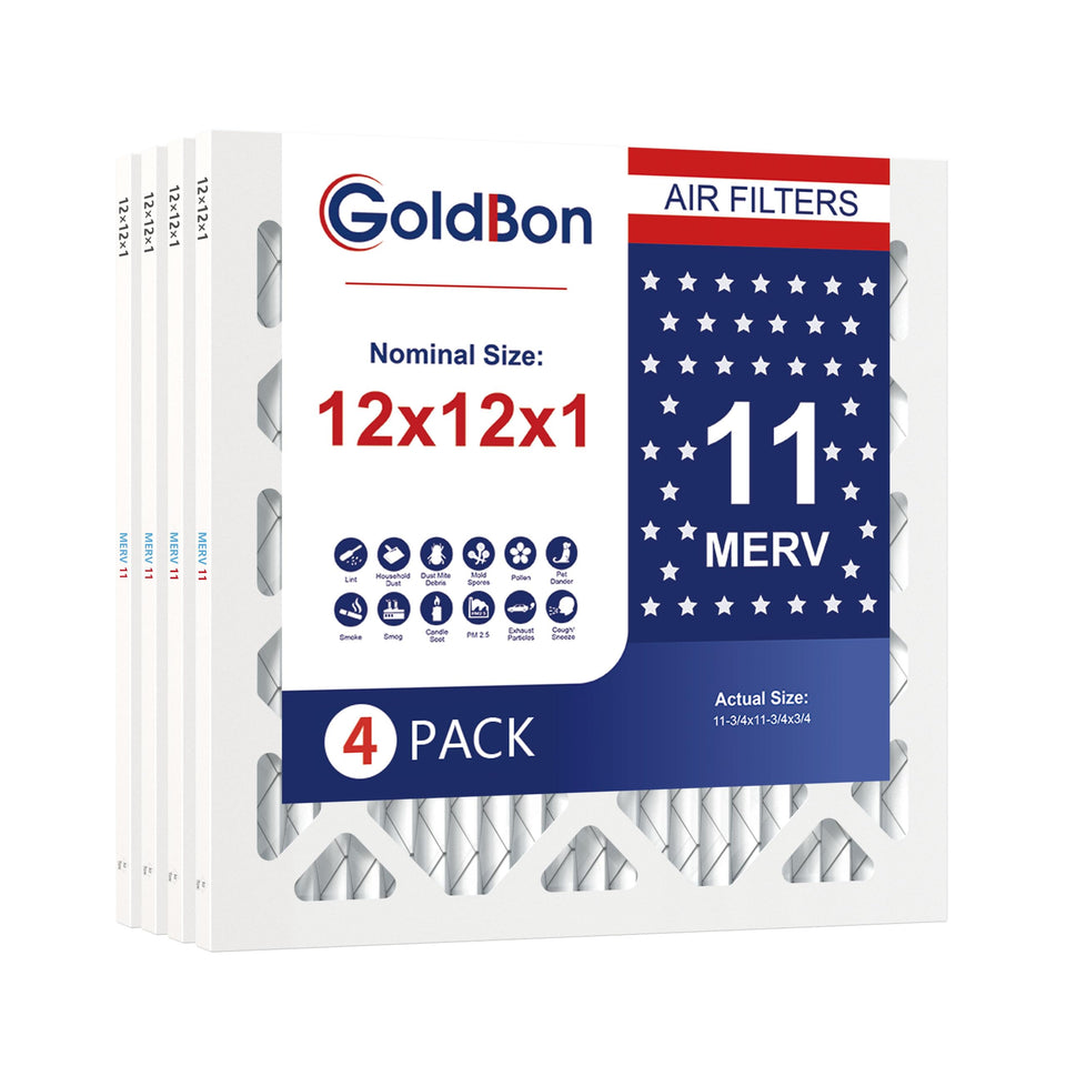 GoldBon 12x12x1 electrostatic pleated filter demonstrates precise fit and efficiency