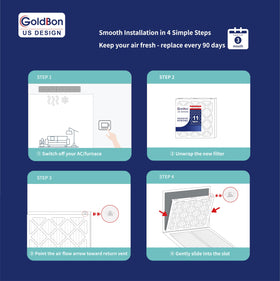 GoldBon easy-install filter provides snug HVAC fit