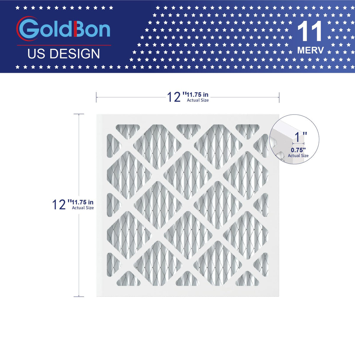 GoldBon lab-tested filter shown for superior dust capture