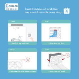 GoldBon reduces pollen, smoke, and pet dander for cleaner indoor air.