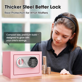 GOLDENKEY pink wall-mount ready safe demonstrates discreet installation.