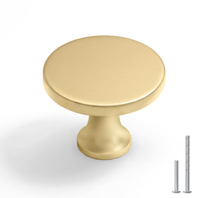 Goldenwarm 10 pack round brass knobs for drawers and cabinets with durable finish