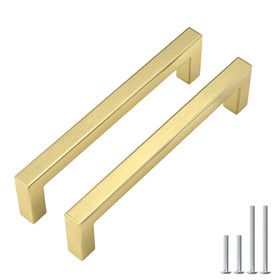 Goldenwarm 20-pack 5-inch brushed gold cabinet pull with durable stainless steel finish.
