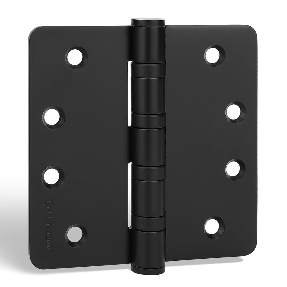 Goldenwarm 3-pack 4-inch black ball bearing door hinges close-up for smooth operation.