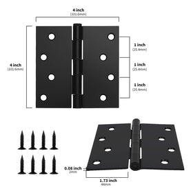 Goldenwarm 3-pack matte black hinges for cohesive hardware
