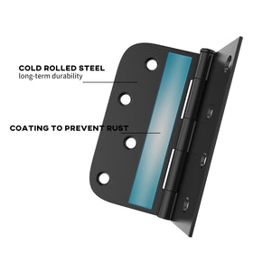 Close-up of Goldenwarm iron hinge surface with protective coating.