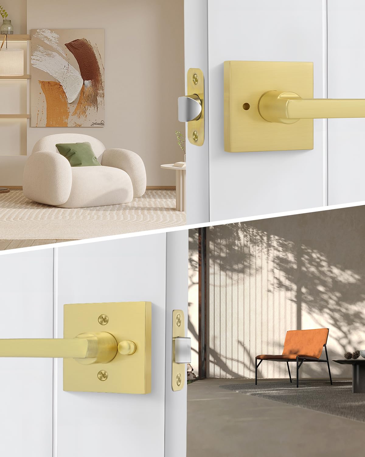 Goldenwarm backset adjustable handle fits 2-3/8 to 2-3/4 inch doors