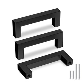 Goldenwarm black square bar pull 10-pack packaging for a modern kitchen upgrade