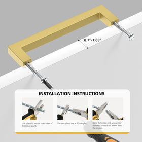 Goldenwarm cabinet hardware includes screws for easy installation