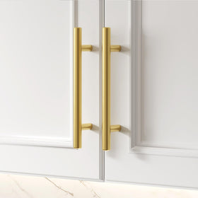 Goldenwarm brushed gold cabinet pull 127mm for smooth drawer operation.