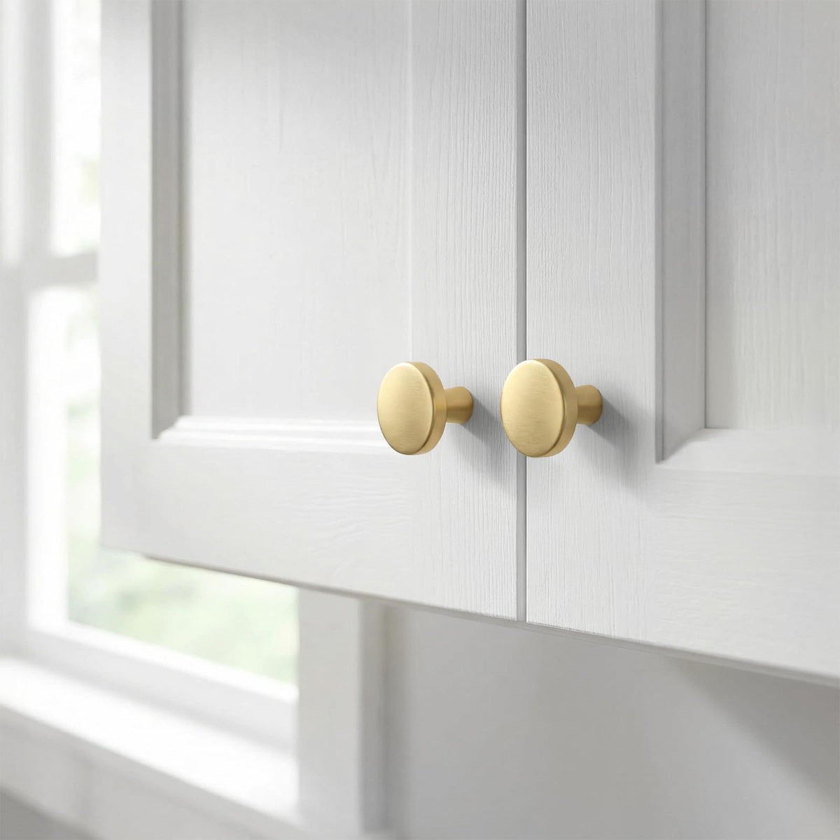 Goldenwarm brushed gold knob installation with included screws simplifies upgrading