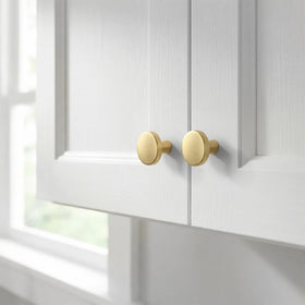 Goldenwarm brushed gold knob installation with included screws simplifies upgrading
