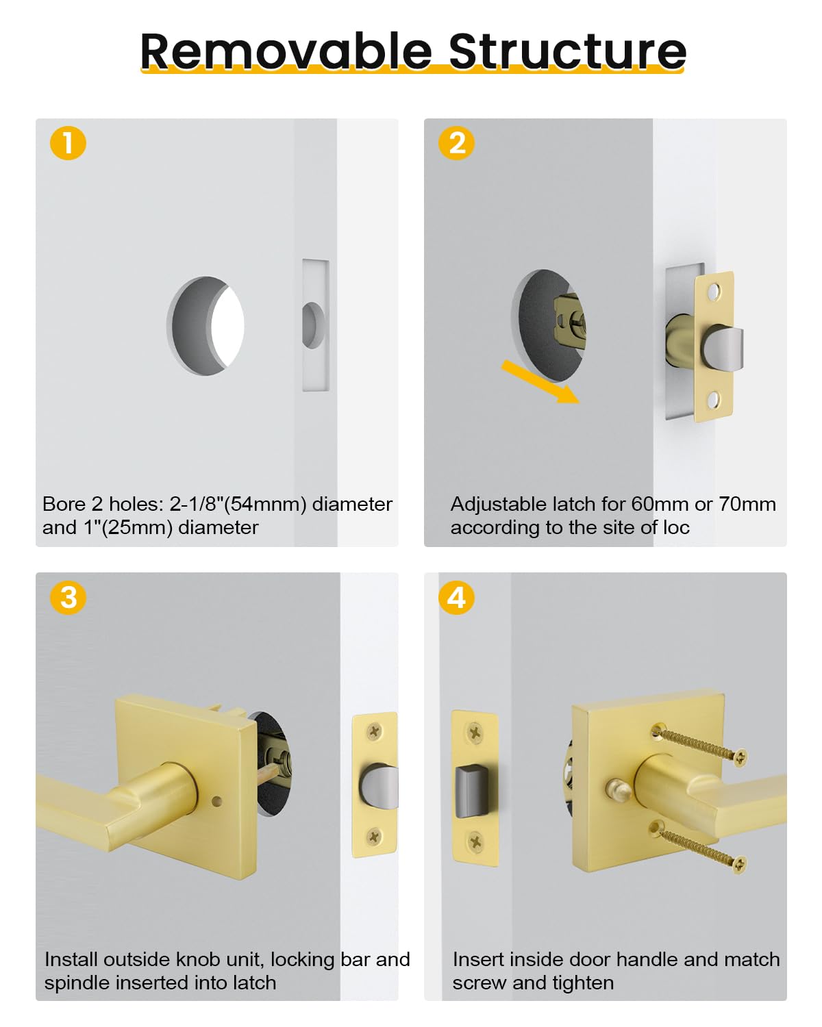 Goldenwarm brushed gold finish resists scratches and fading over time