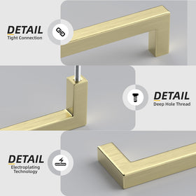Goldenwarm cabinet pulls include two screw sizes for quick, flexible installation.