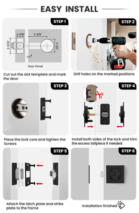 Goldenwarm complete hardware kit with latch, strike plate, screws and guide.