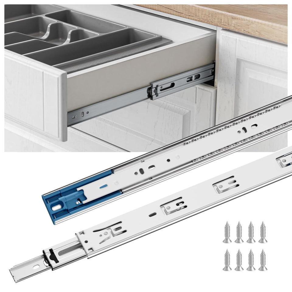 Goldenwarm soft-close drawer slide demonstrating quiet operation.