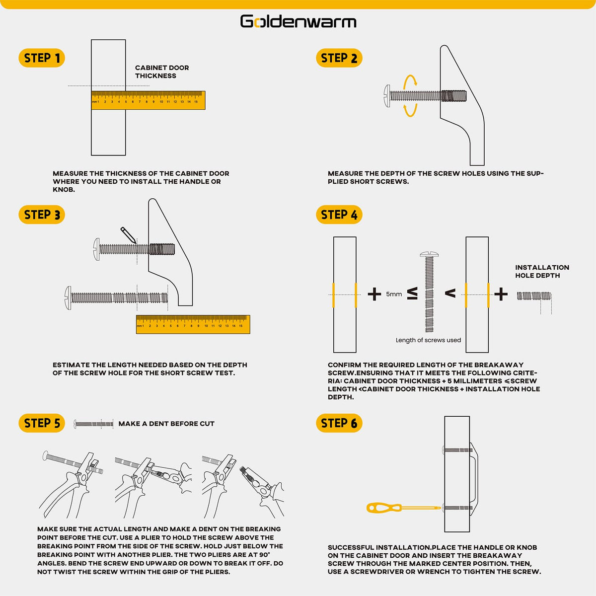 Goldenwarm 10 pack cohesive hardware upgrade for multiple pieces