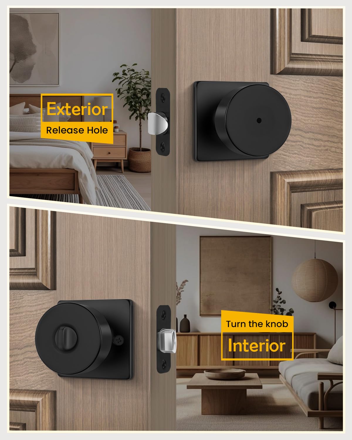 Goldenwarm external emergency release hole ensures safe door egress.