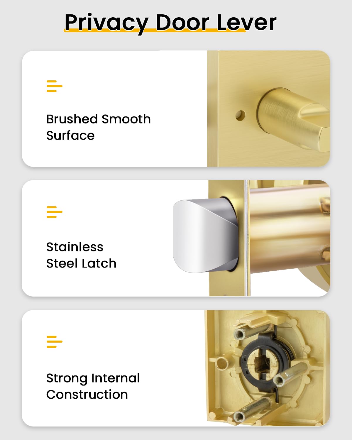 Goldenwarm heavy-duty zinc alloy construction for enduring interior use