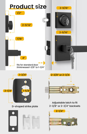 Goldenwarm heavy-duty zinc alloy exterior handle indicating durability and weather resistance
