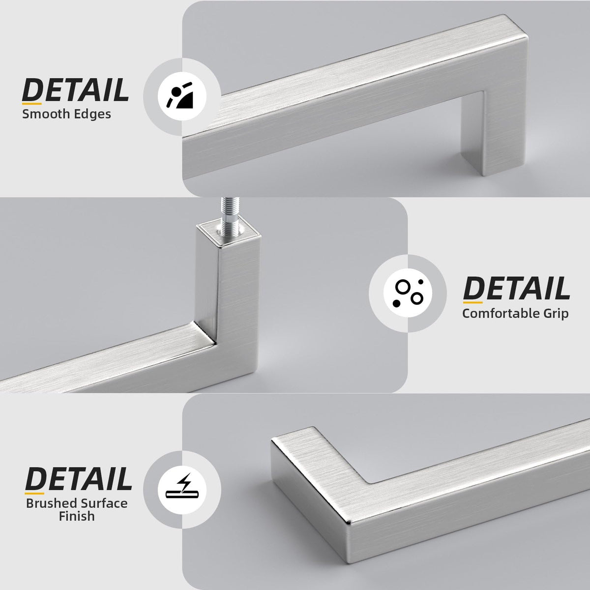 Goldenwarm brushed nickel cabinet hardware for kitchens, bathrooms, and dressers