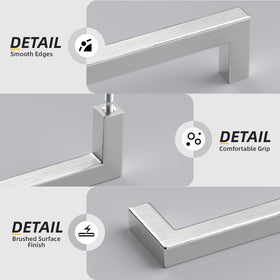 Goldenwarm brushed nickel cabinet hardware for kitchens, bathrooms, and dressers
