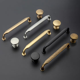 Goldenwarm kitchen cabinet hardware knob in brushed brass for modern updates.