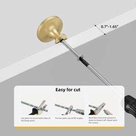 Goldenwarm knob height 25mm for balanced look