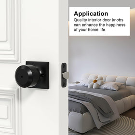 Goldenwarm matte black bedroom door knob enhances privacy with sleek style.